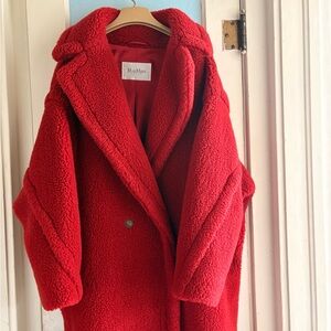 MaxMara Vibrant Red Teddy Jacket
